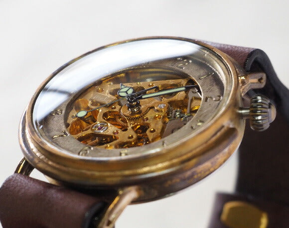 Watanabe Kobo handmade watch automatic winding back skeleton jumbo brass [NW-BAM045] 
