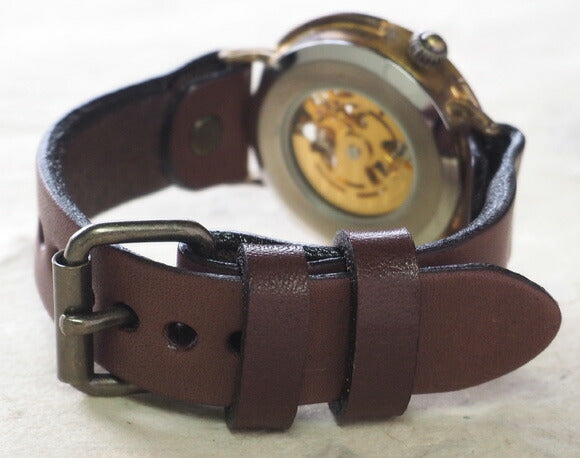 Watanabe Kobo handmade watch automatic winding back skeleton jumbo brass [NW-BAM045] 