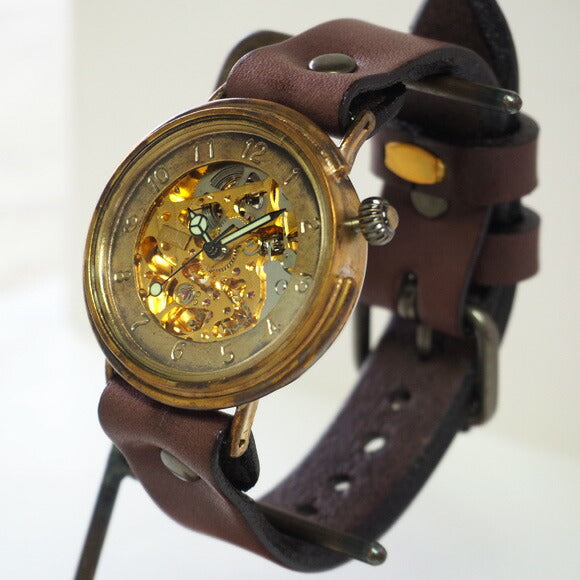 Watanabe Kobo handmade watch automatic winding back skeleton jumbo brass [NW-BAM045] 