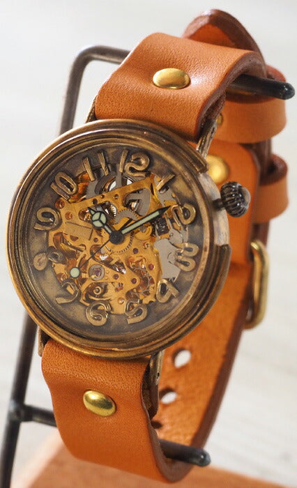 Watanabe Kobo Handmade 手錶 自動上鍊 後蓋 Skeleton Circle Jumbo 黃銅 [NW-BAM046] 