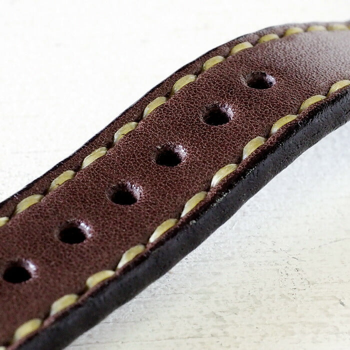 渡辺工房 手作り腕時計 自動巻き 裏スケルトン ジャンボブラス “オープンハート” ローマ数字 手縫いベルト [NW-BAM060-RO-T]