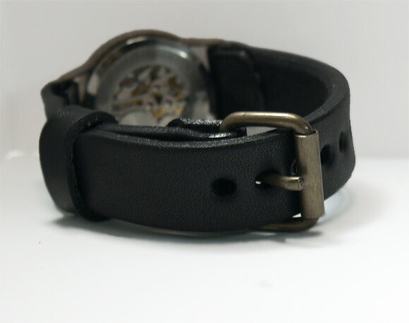 渡辺工房 手作り腕時計 手巻き式 裏スケルトン “Explorer”メンズブラス [NW-BHW057]