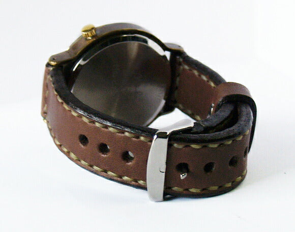 渡辺工房 手作り腕時計 手巻き式 Gunboat ジャンボブラス 裏スケルトン [NW-BHW061]