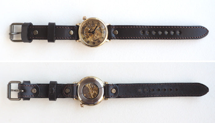 渡辺工房 手作り腕時計 “倭ノ刻(わのこく) 手巻二” 手巻き 漢数字 38ｍｍサイズ [NW-BHW149]