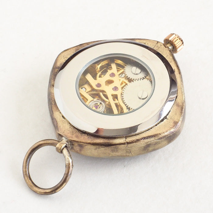 Watanabe Kobo handmade pocket watch "Wanokoku Temaki Kaikakuichi" cushion case Chinese numerals 34mm [NW-BHW150]