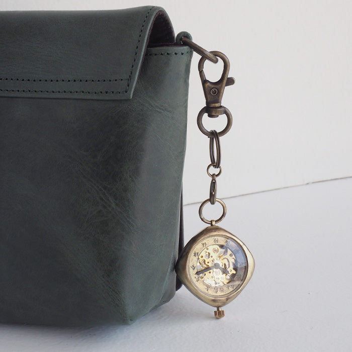 渡辺工房 手作り懐中時計 “倭ノ刻 手巻 懐角一(わのこく てまき かいかくいち)” クッションケース 漢数字 34mm [NW-BHW150]