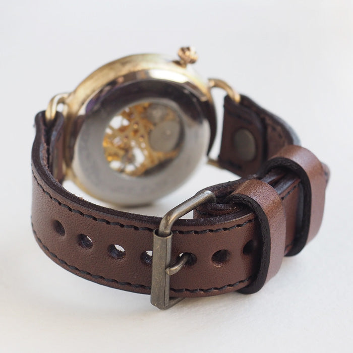 Watanabe Kobo handmade watch "Wanokoku" hand winding 3" hand winding Chinese numerals 44mm size [NW-BHW152] 