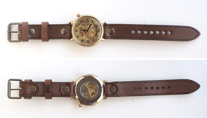 Watanabe Kobo handmade watch "Wanokoku" hand winding 3" hand winding Chinese numerals 44mm size [NW-BHW152] 