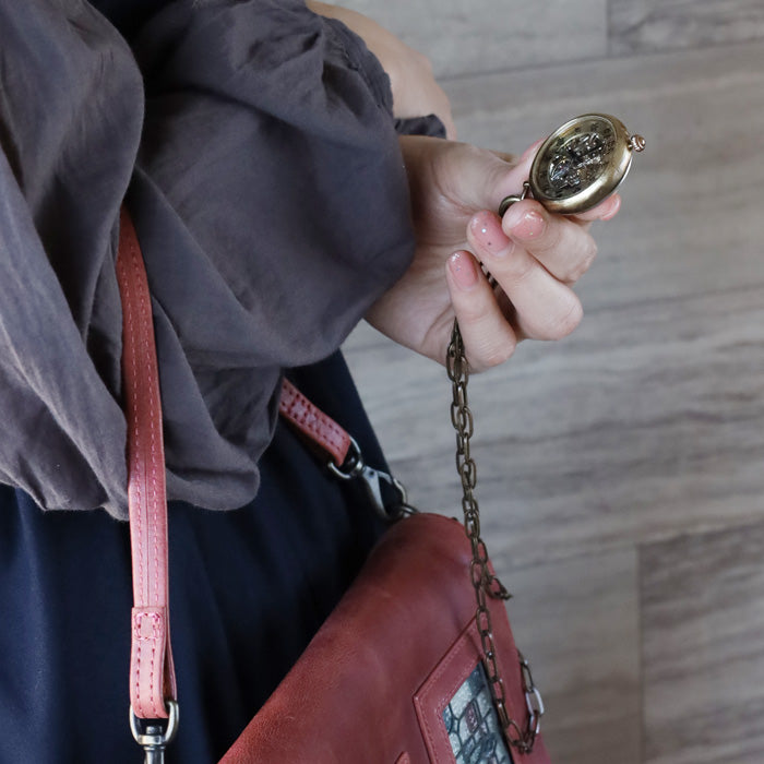 渡辺工房 手作り懐中時計 “倭の刻 手巻 懐二（わのこく てまき かいに）” 手巻き 漢数字 38ｍｍ [NW-BHW154]