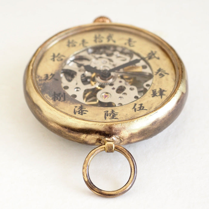 渡辺工房 手作り懐中時計 “倭の刻 手巻 懐三(わのこく てまき かいさん)” 手巻き 漢数字 44ｍｍ[NW-BHW155]