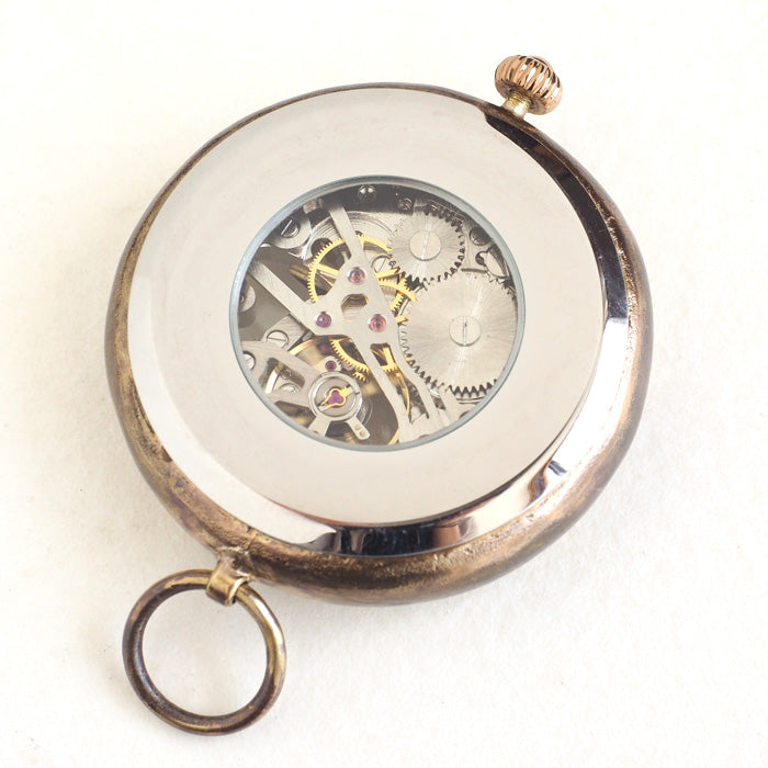 渡辺工房 手作り懐中時計 “倭の刻 手巻 懐三(わのこく てまき かいさん)” 手巻き 漢数字 44ｍｍ[NW-BHW155]