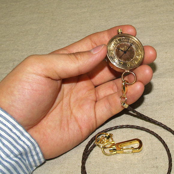 渡辺工房 手作り懐中時計 “S-WATCH懐中-B1”アラビア数字 ジャンボブラス [NW-JUM104-A]