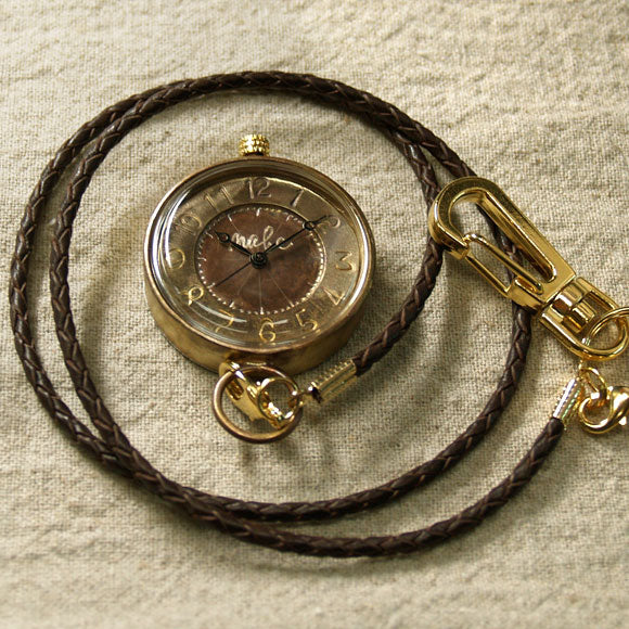 Watanabe workshop handmade pocket watch "S-WATCH pocket-B1" Arabic numerals jumbo brass [NW-JUM104-A] 
