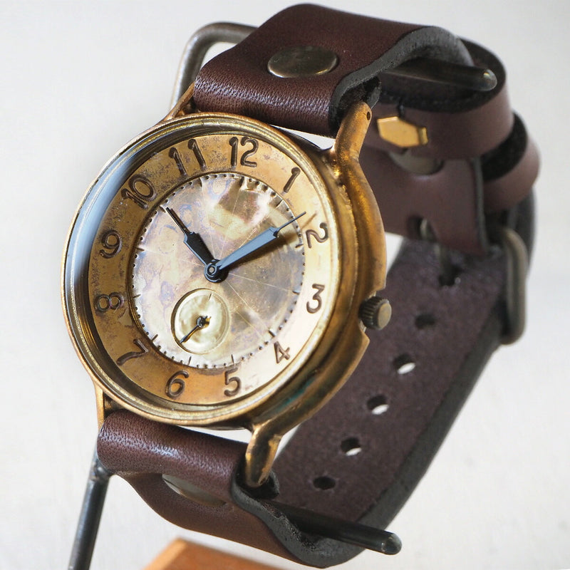 渡辺工房 手作り腕時計 ジャンボブラス “GRANDAD-B-SS2” 真鍮文字盤 スモールセコンド [NW-JUM116SS2]