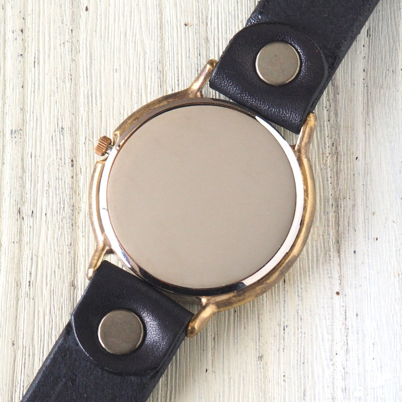 渡辺工房 手作り腕時計 “GRANDAD-B-SSP”ジャンボブラス 黒文字盤 スモールセコンド [NW-JUM116SSP-BK]