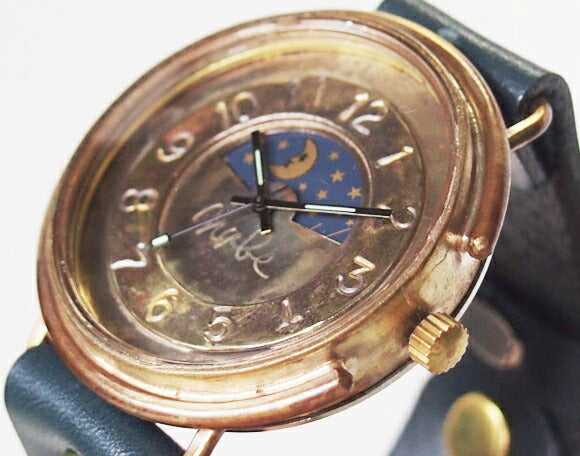 Watanabe Koubou 手工手錶 “GIGANT-B-SUN&amp;MOON” 巨型黃銅 [NW-JUM129-SM] 