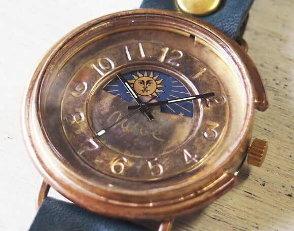 渡辺工房 手作り腕時計 “GIGANT-B-SUN&MOON” ジャンボブラス [NW-JUM129-SM]
