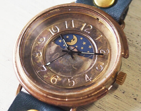 渡辺工房 手作り腕時計 “GIGANT-B-SUN&MOON” ジャンボブラス [NW-JUM129-SM]