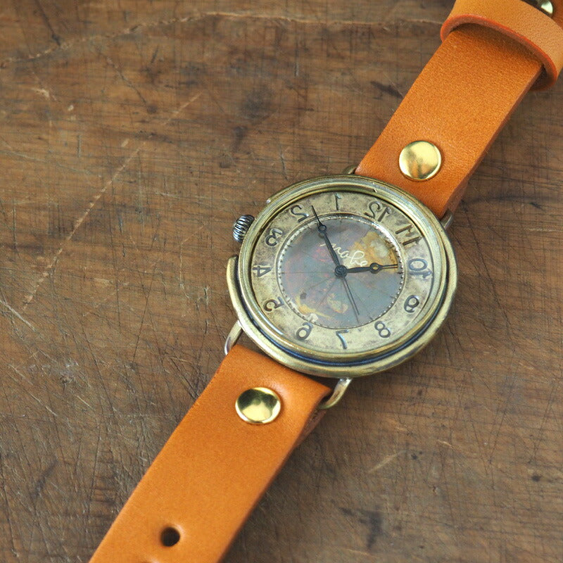 渡辺工房 手作り腕時計 ジャンボブラス “GIGANT-B-Rev” 逆回転 [NW-JUM129REV]