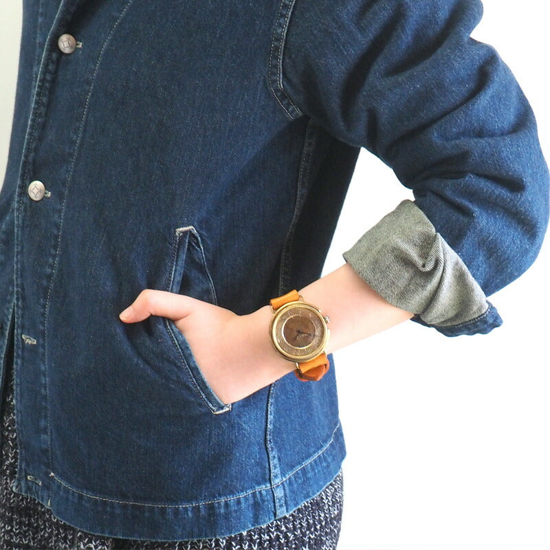 渡辺工房 手作り腕時計 ジャンボブラス “GIGANT-B-Rev” 逆回転 [NW-JUM129REV]