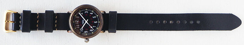 渡邊工坊手工手錶“Armor-JB-ML”黑色錶盤軍事手錶北約皮帶 [NW-JUM155] 