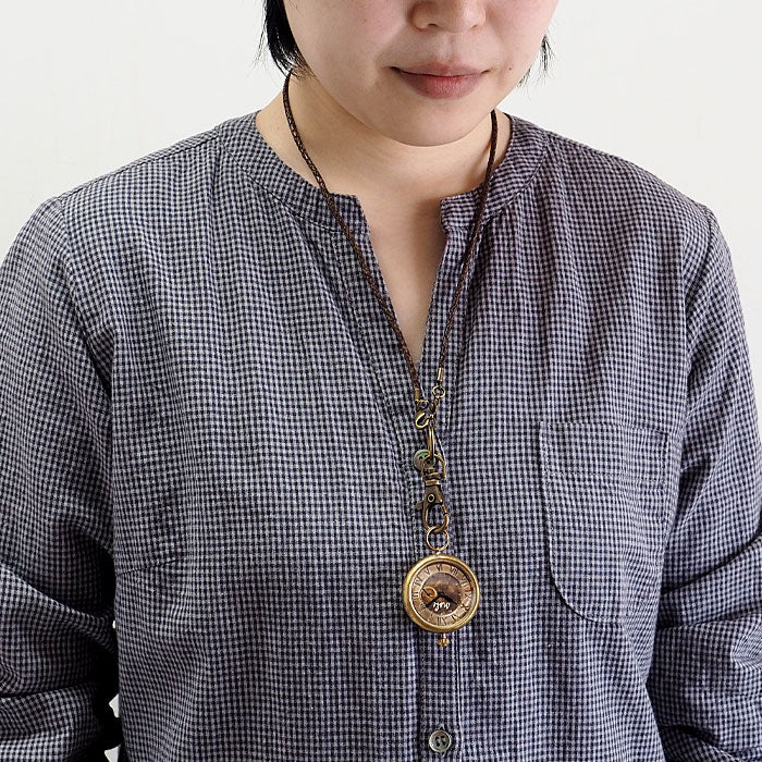 渡辺工房 手作り懐中時計 “Armor-JB懐中-SS” 甲丸ケース 38mm スモールセコンド ローマ数字 真鍮 文字盤 [NW-JUM158SS]