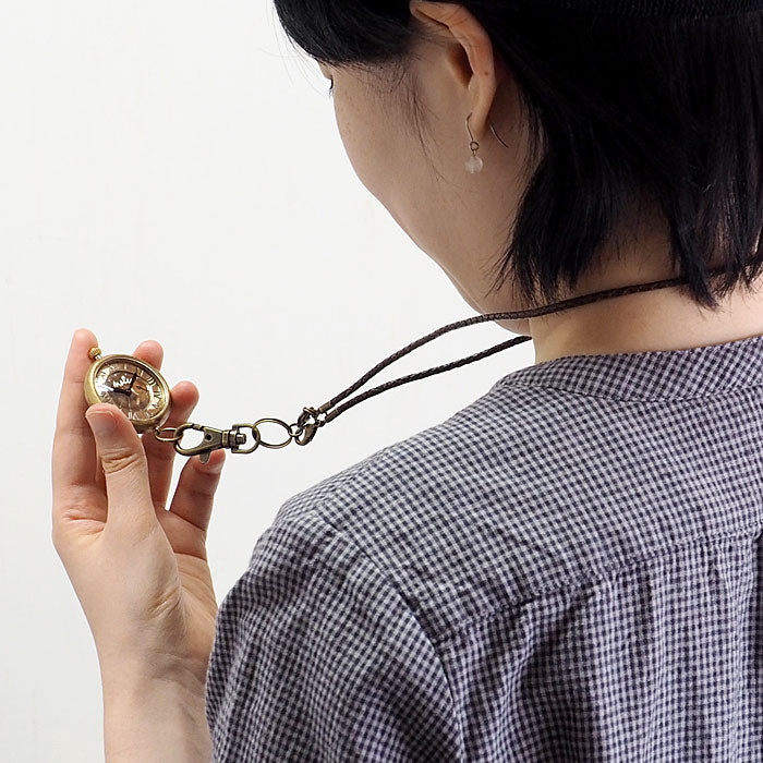 渡辺工房 手作り懐中時計 “Armor-JB懐中-SS” 甲丸ケース 38mm スモールセコンド ローマ数字 真鍮 文字盤 [NW-JUM158SS]