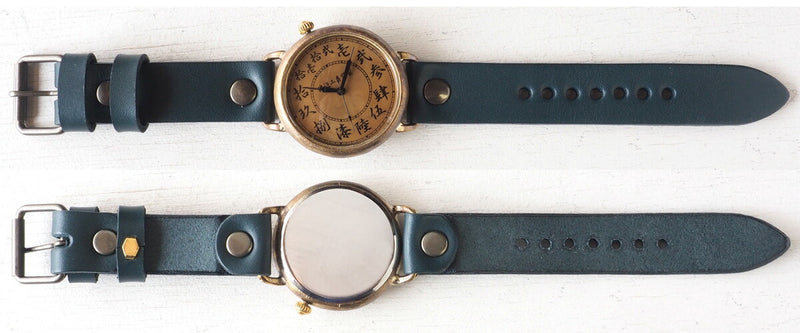 Watanabe Koubou Handmade Watch Slanted Dial “Wanokoku 2” Chinese Numerals Round Case Jumbo Brass [NW-JUM161] 