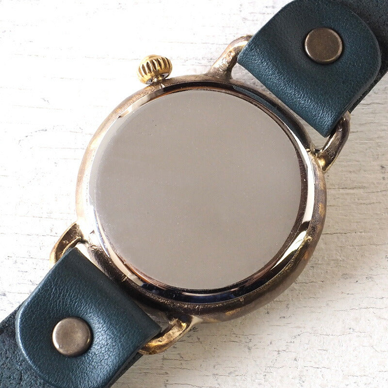 Watanabe Koubou Handmade Watch Slanted Dial “Wanokoku 2” Chinese Numerals Round Case Jumbo Brass [NW-JUM161] 