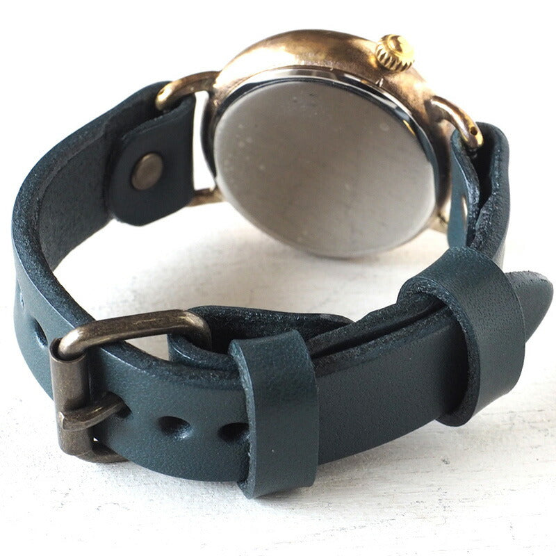 Watanabe Koubou Handmade Watch Slanted Dial “Wanokoku 2” Chinese Numerals Round Case Jumbo Brass [NW-JUM161] 