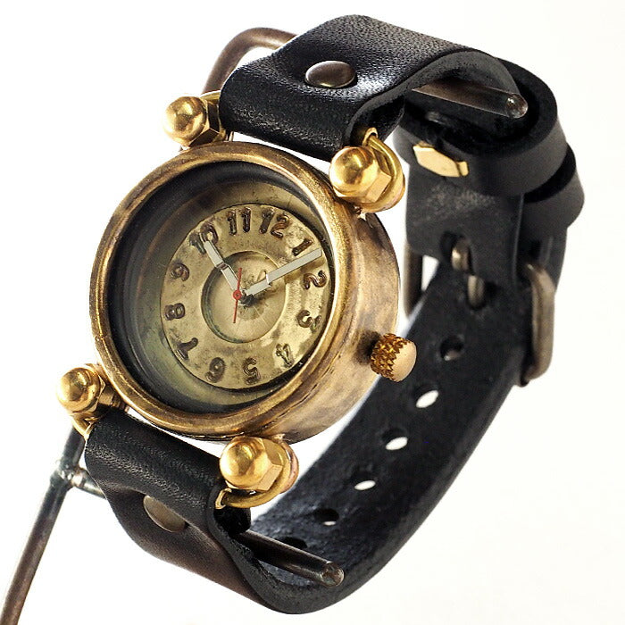 渡辺工房 手作り腕時計“FROG”ジャンボブラス ブラックチューブ[NW-JUM29]