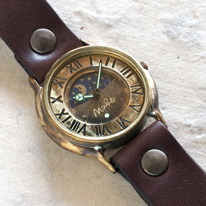 渡辺工房 手作り腕時計 “J.B. SUN＆MOON” ジャンボブラス [NW-JUM31-SM]