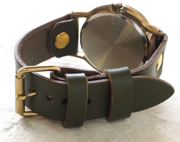 渡辺工房 手作り腕時計 “J.B.2-SUN＆MOON”ジャンボブラス カラーダイヤル グリーン [NW-JUM31B-SM-GR]