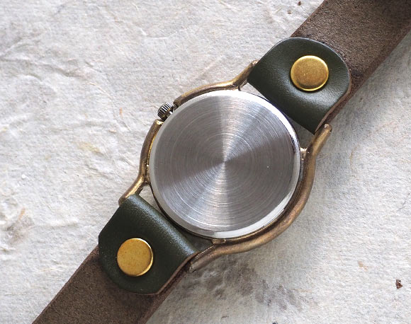 渡辺工房 手作り腕時計 “J.B.2-SUN＆MOON”ジャンボブラス カラーダイヤル グリーン [NW-JUM31B-SM-GR]