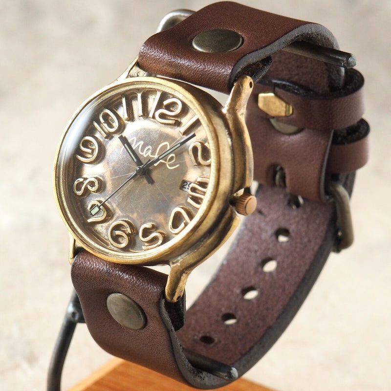 渡辺工房 手作り腕時計 “J.B.-DATE” ロウ付け数字 デイト付き [NW-JUM31DATE]