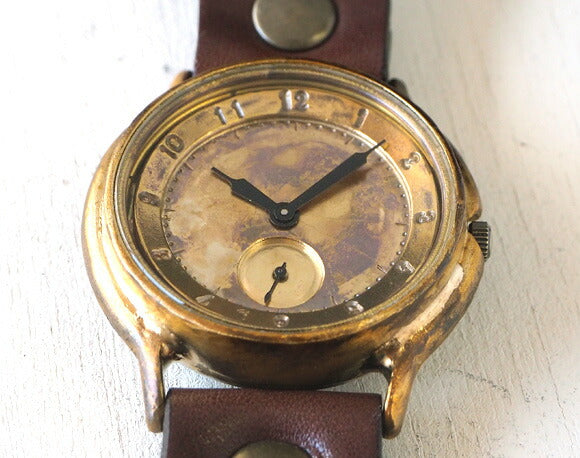 Watanabe Kobo Handmade Watch Jumbo Brass “JB-SS2” Brass Dial Small Second [NW-JUM31SS2] 