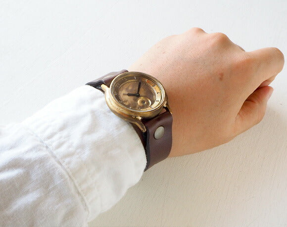 Watanabe Kobo Handmade Watch Jumbo Brass “JB-SS2” Brass Dial Small Second [NW-JUM31SS2] 