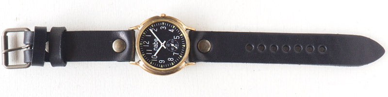 渡辺工房 手作り腕時計 “J.B.-SSP”メンズブラス 黒文字盤 スモールセコンド [NW-JUM31SSP-BK]