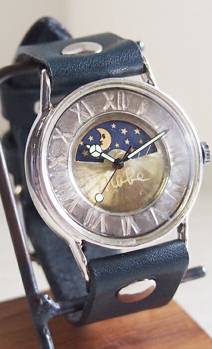 渡辺工房 手作り腕時計 “J.S.SUN&MOON” ジャンボシルバー [NW-JUM31SV-SM]