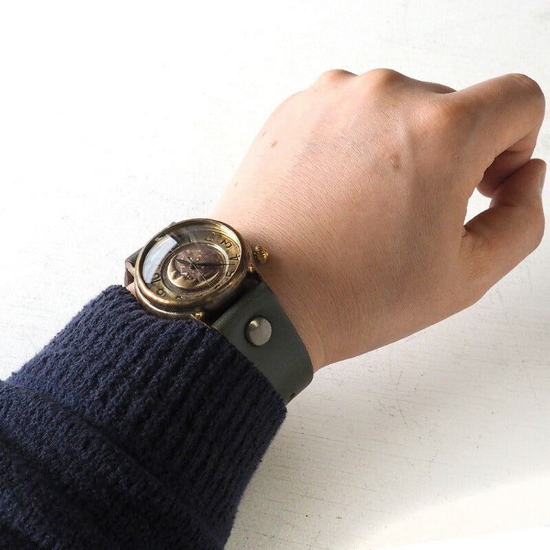 渡辺工房 手作り腕時計 “Crescent Moon-JB” ジャンボブラス [NW-JUM38-CM]