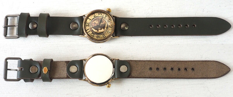 渡辺工房 手作り腕時計 “Crescent Moon-JB” ジャンボブラス [NW-JUM38-CM]