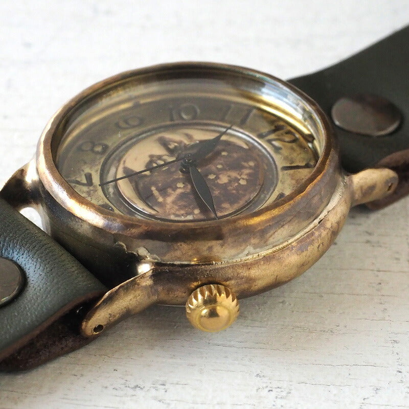 渡辺工房 手作り腕時計 “Crescent Moon-JB” ジャンボブラス [NW-JUM38-CM]