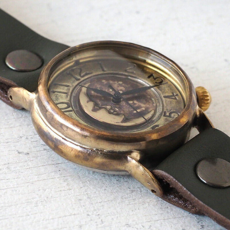 渡辺工房 手作り腕時計 “Crescent Moon-JB” ジャンボブラス [NW-JUM38-CM]