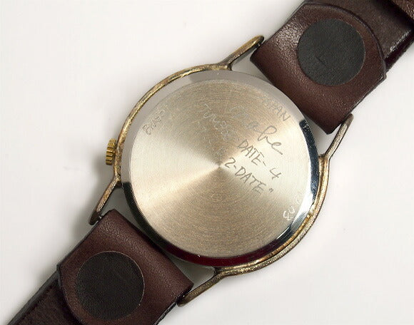 渡辺工房 手作り腕時計 “J.S.B.2”デイト付き ジャンボブラス [NW-JUM38B-DATE]