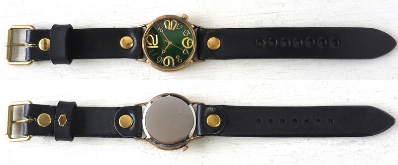 Watanabe Koubou Handmade Watch Jumbo Brass “JSB2” Clear Green Dial [NW-JUM38B-GR] 