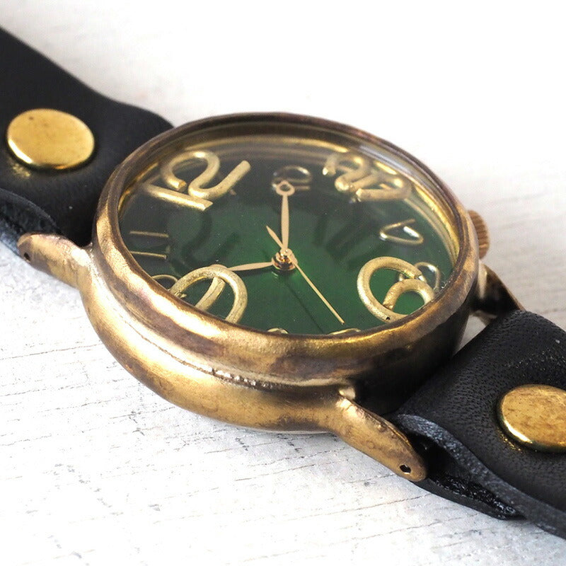 Watanabe Koubou Handmade Watch Jumbo Brass “JSB2” Clear Green Dial [NW-JUM38B-GR] 