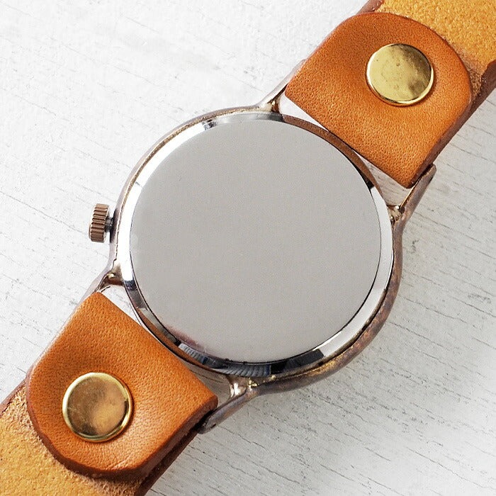 渡辺工房 手作り腕時計 ジャンボブラス “J.S.B.2” クリアイエロー文字盤 [NW-JUM38B-YE]