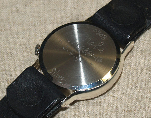 渡辺工房 手作り腕時計 “J.S.S”ジャンボシルバー ブラック文字盤 [NW-JUM38BSV-BK]