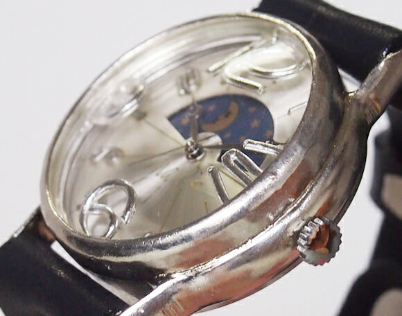 渡辺工房 手作り腕時計 “J.S.S.2 SUN&MOON” ジャンボシルバー [NW-JUM38BSV-SM]