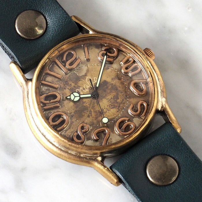 渡辺工房 手作り腕時計 “J.S.B.-BC” 銅インデックス ジャンボブラス [NW-JUM38C]